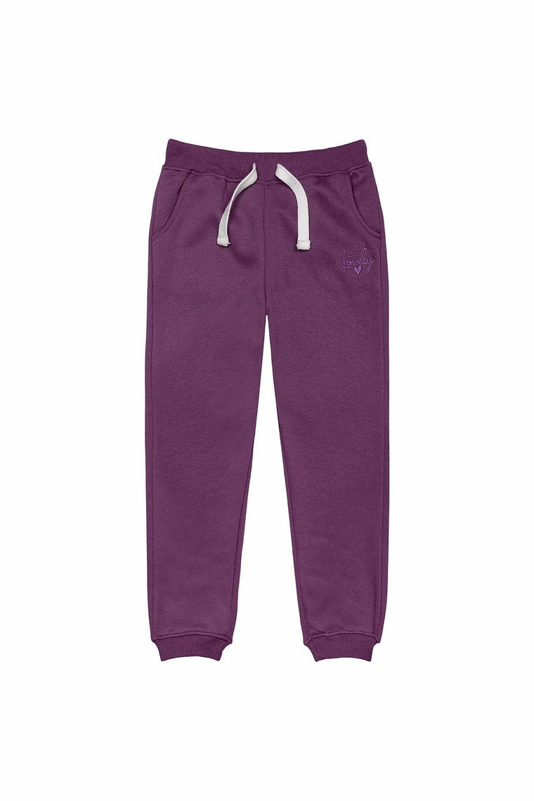 Spodnie dresowe dziewczęce fioletowe