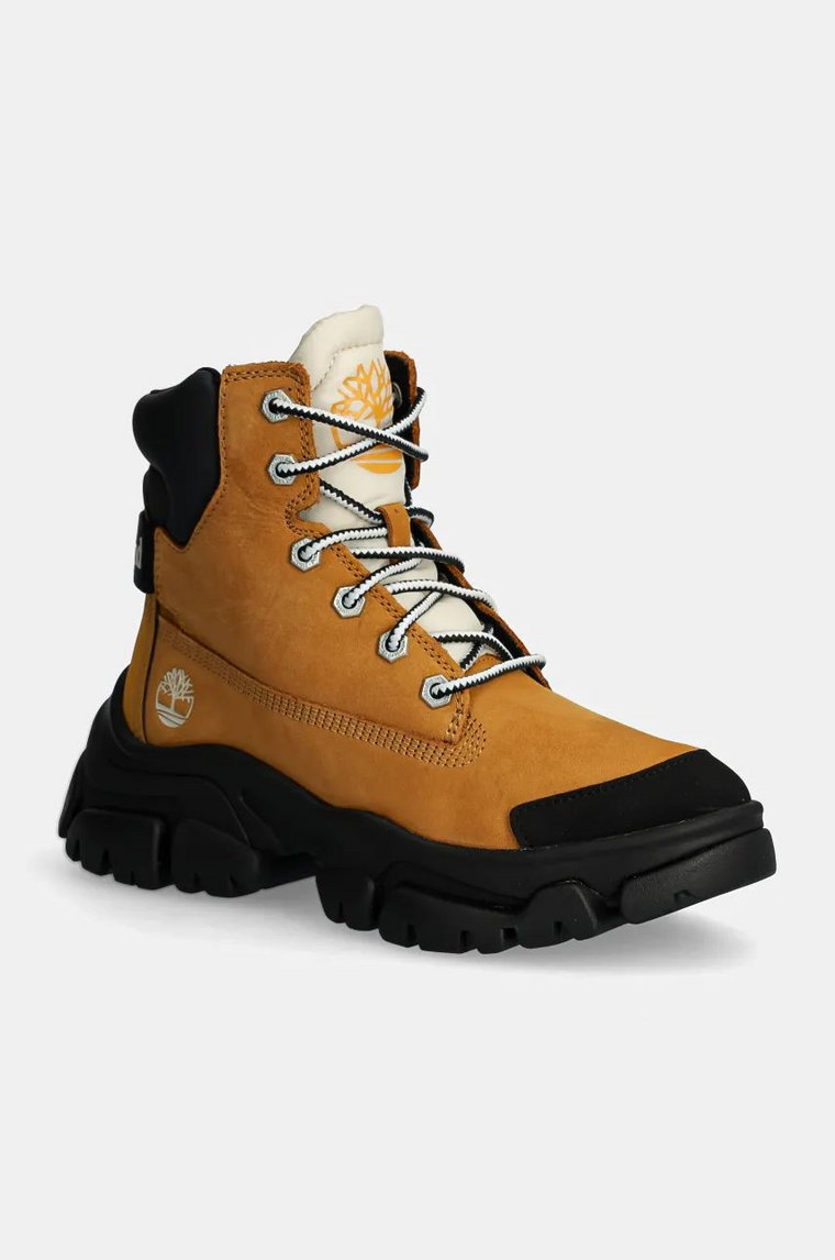 Timberland buty nubukowe Adley Way kolor brązowy na platformie TB0A5XAV2311