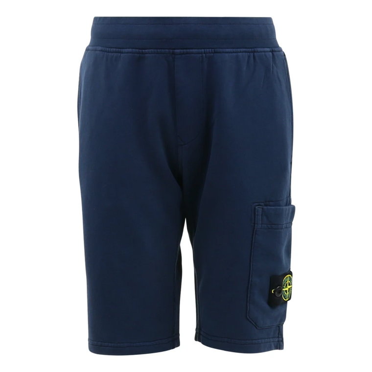 Wygodne i stylowe Fleece Shorts dla chłopców Stone Island