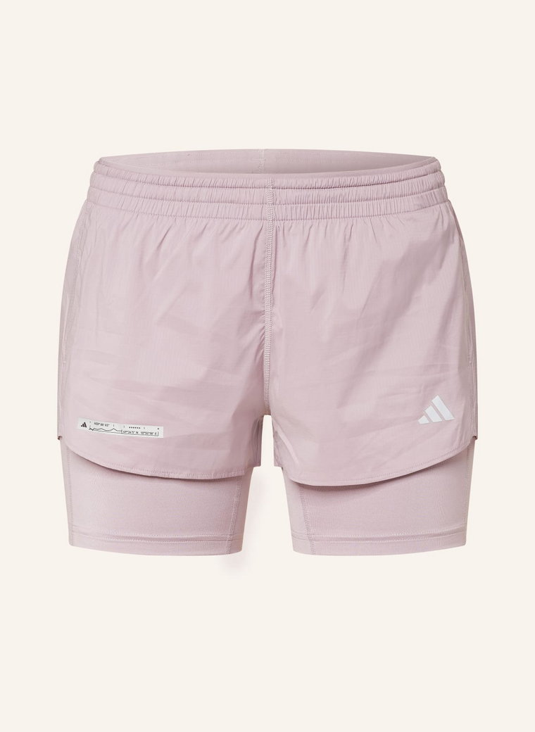 Adidas Szorty Do Biegania 2 W 1 Ultimate rosa