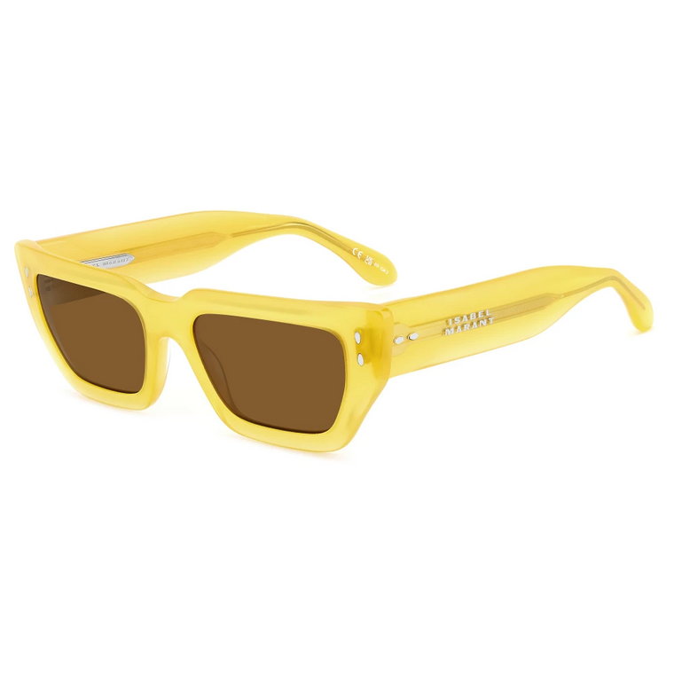 Żółto-brązowe okulary przeciwsłoneczne IM 0159/S Isabel Marant