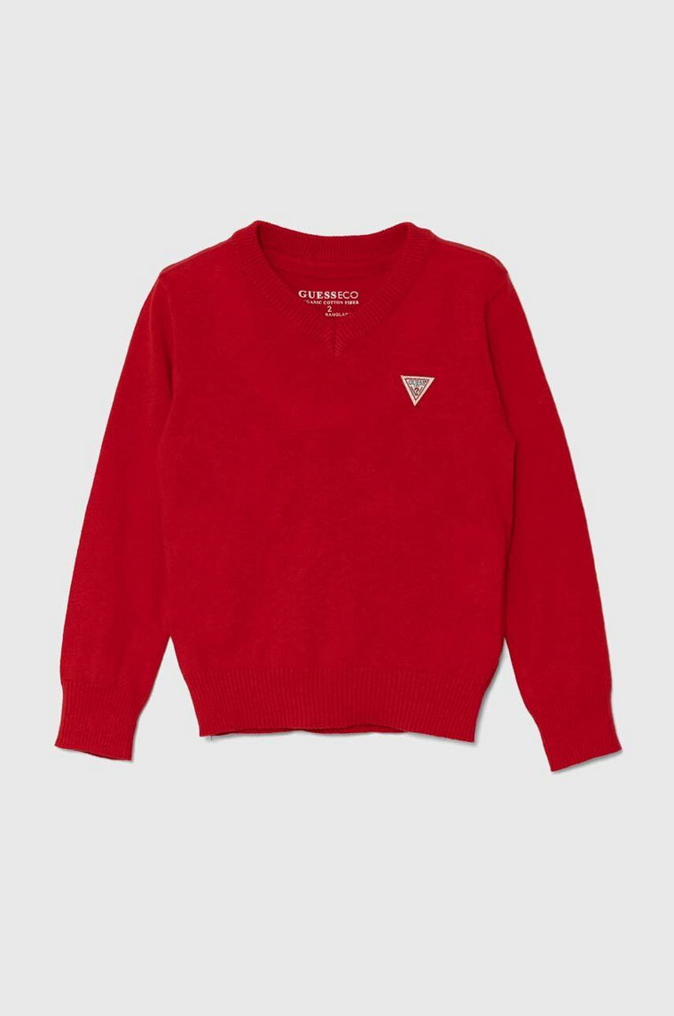 Guess sweter dziecięcy kolor czerwony lekki N4YR02 Z2VV0