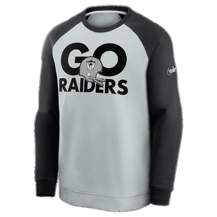 Męska bluza dresowa Nike Historic Raglan (NFL Raiders) - Szary