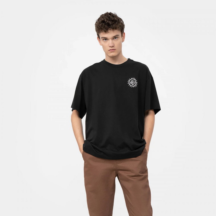 Męski t-shirt z nadrukiem uniseks CONVERSE Inverted Desert Tee - czarny