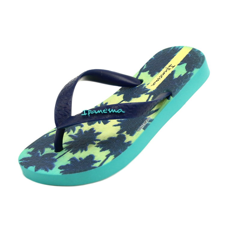 Klapki japonki Ipanema 83185 Classic X Kids Green/Blue granatowe zielone