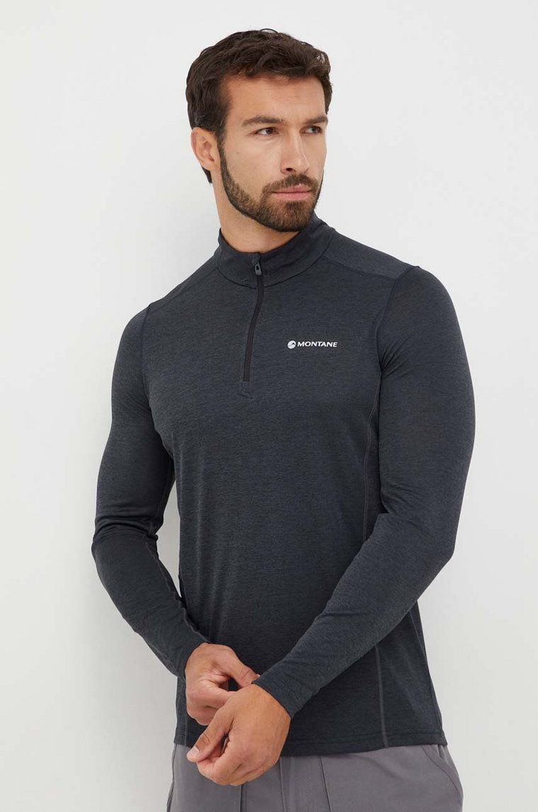 Montane longsleeve funkcyjny Dart Zip kolor szary MDRZN