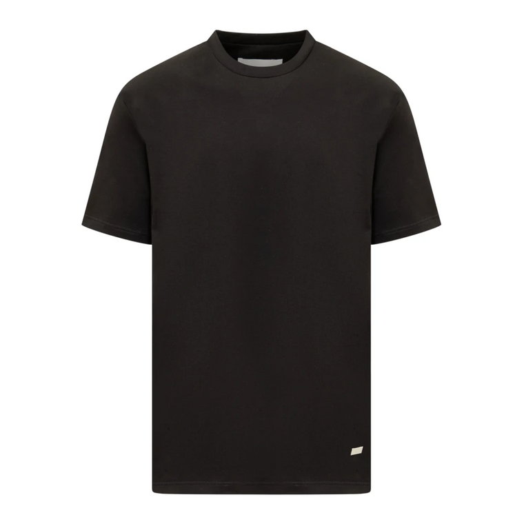 Stylowy Czarny T-shirt z Bawełny Jil Sander