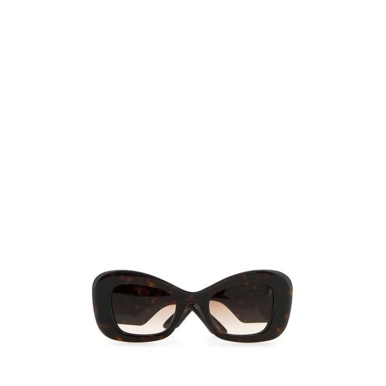 Eleganckie dwukolorowe okulary przeciwsłoneczne z acetatu Alexander McQueen