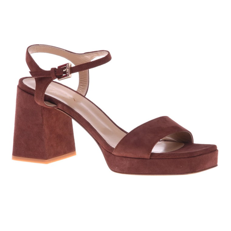 Sandal in brown suede Baldinini