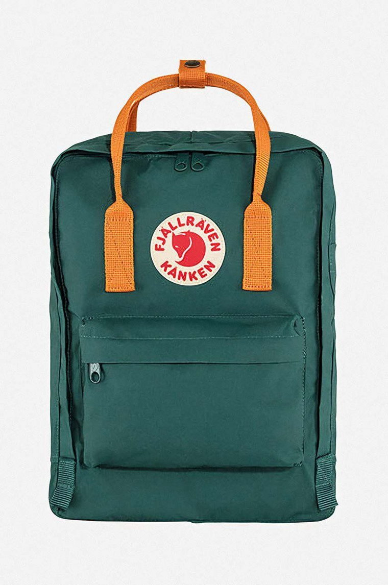 Fjallraven plecak Kanken kolor zielony duży z aplikacją F23510.667.206-667