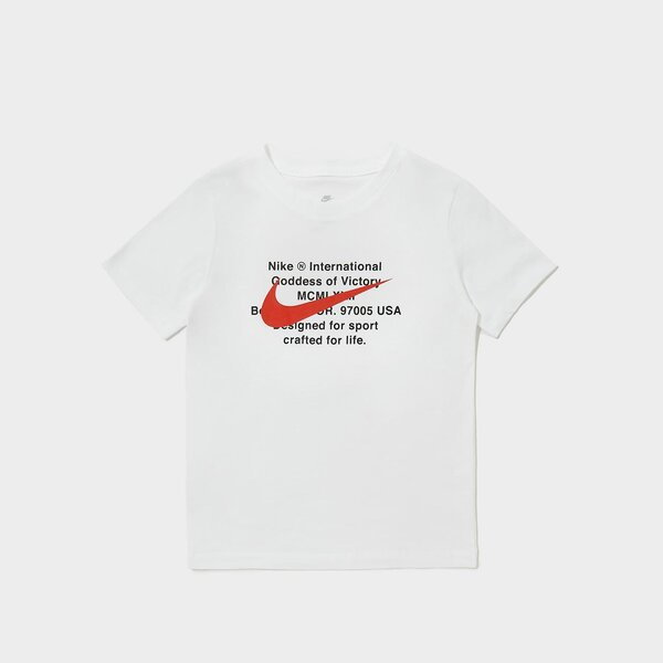 NIKE T-SHIRT SWSH 4 LIFE TEE WHT/RD B