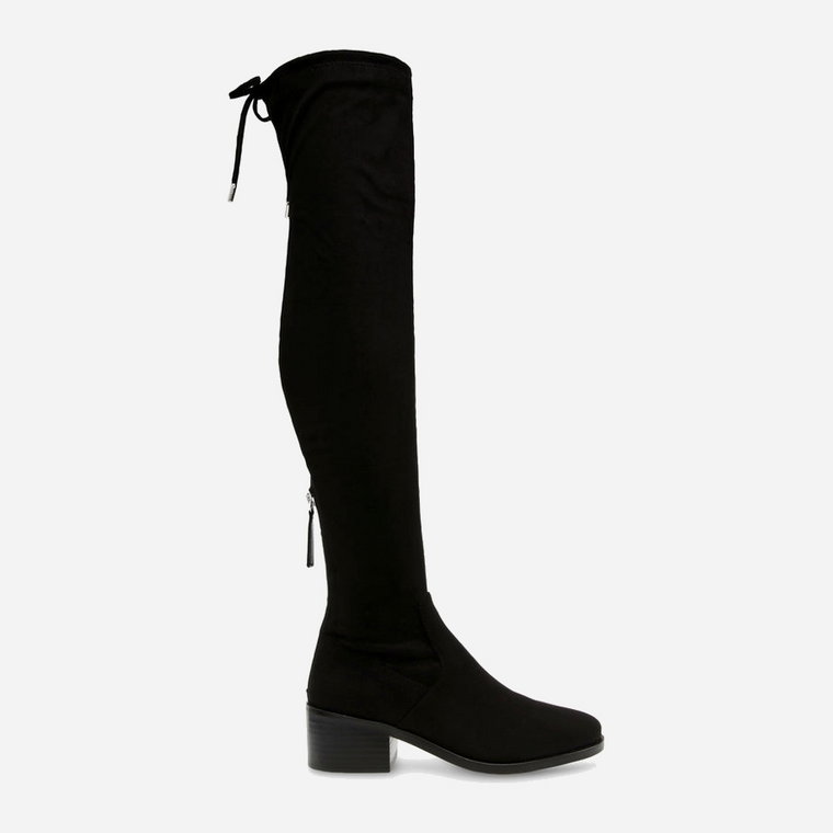 Muszkieterki damskie zamszowe na słupku za kolano Steve Madden Salvage Boot SM11002697-001 40 25.4 cm Czarne (8720857161809). Muszkieterki damskie