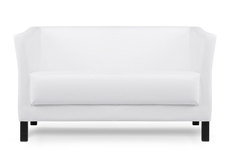 Sofa 2 ESPECTO biały, 130x71x67, ekoskóra