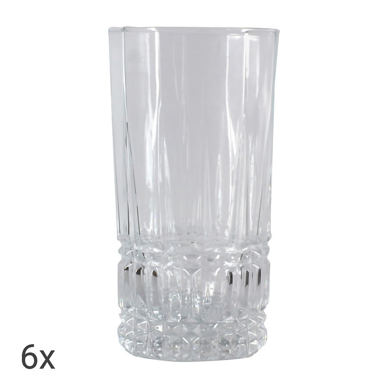 Szklanki do napojów dekorowane Luminarc Elysees, 6 sztuk, 310 ml, transparentne