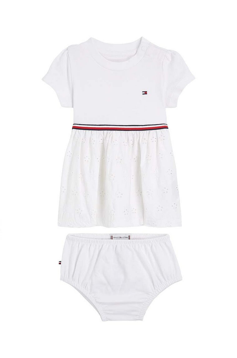 Tommy Hilfiger sukienka niemowlęca kolor biały mini rozkloszowana