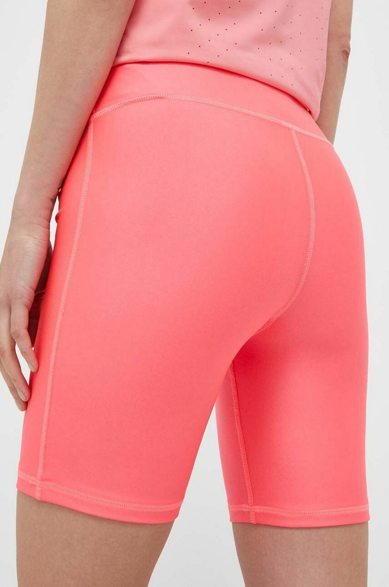 Under Armour szorty treningowe damskie kolor różowy gładkie high waist 1360939-698