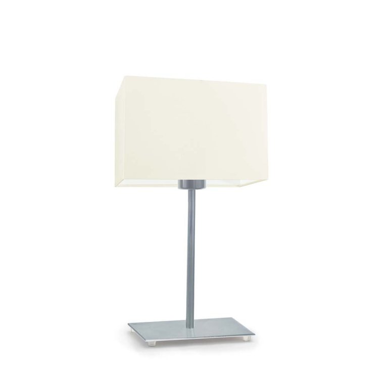 Lampka nocna LYSNE Amalfi, 60 W, E27, ecru/srebrna, 40x20 cm