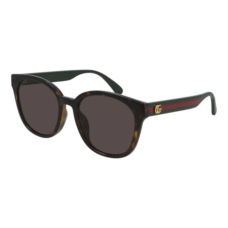 Czarne Zielone/Ciemnoszare Okulary przeciwsłoneczne Gucci
