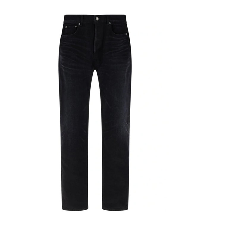 Slim-Fit Bawełniane Jeansy Saint Laurent