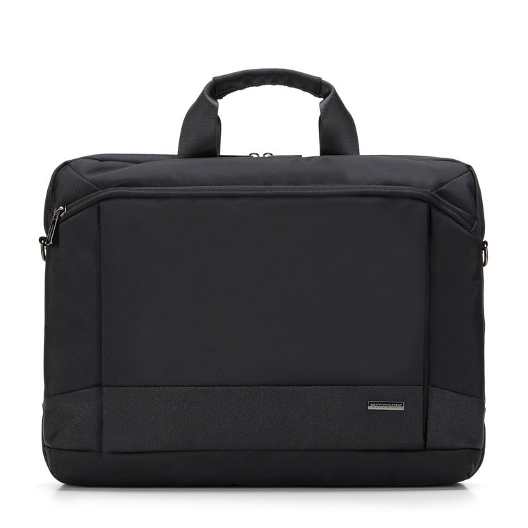 Męska torba na laptopa 15,6 z połyskującą wstawką czarna