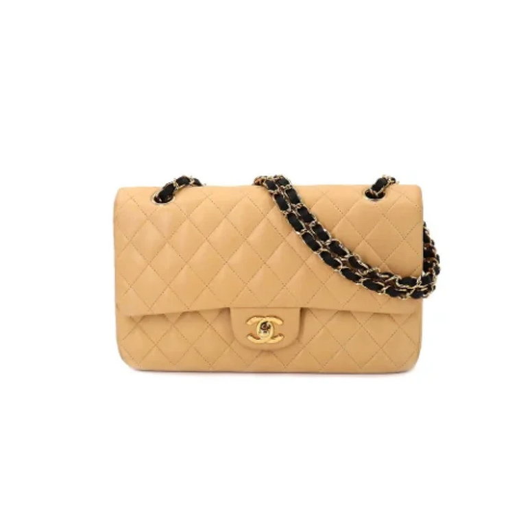 Klasyczna Beżowa Skórzana Torba Chanel Flap Chanel Vintage