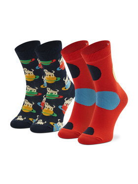 Zestaw 2 par wysokich skarpet dziecięcych Happy Socks