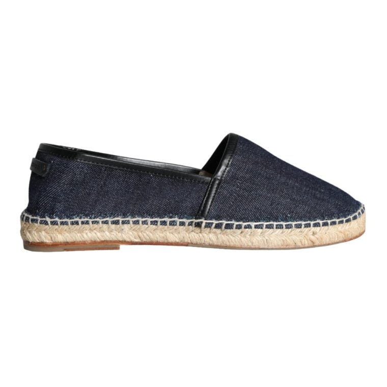 Niebieskie Espadryle z Denimu i Skóry Dolce & Gabbana