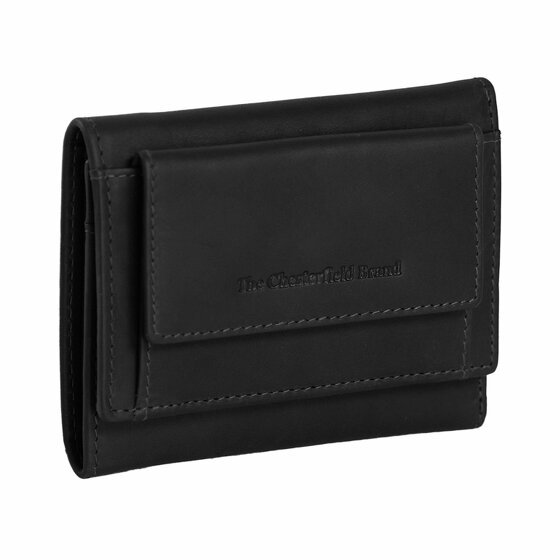 The Chesterfield Brand Wax Pull Up Portfel Ochrona RFID Skórzany 11 cm black