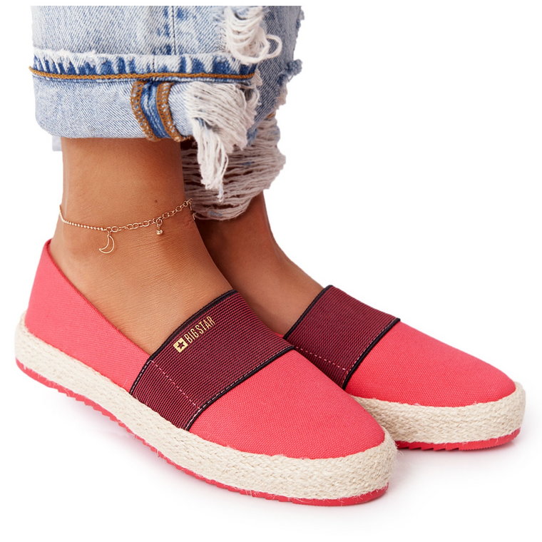 Espadryle Na Plecionej Podeszwie Big Star HH274478 Czerwone