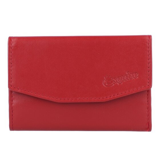 Esquire New Silk Portfel z kluczem Skórzany 10 cm rot