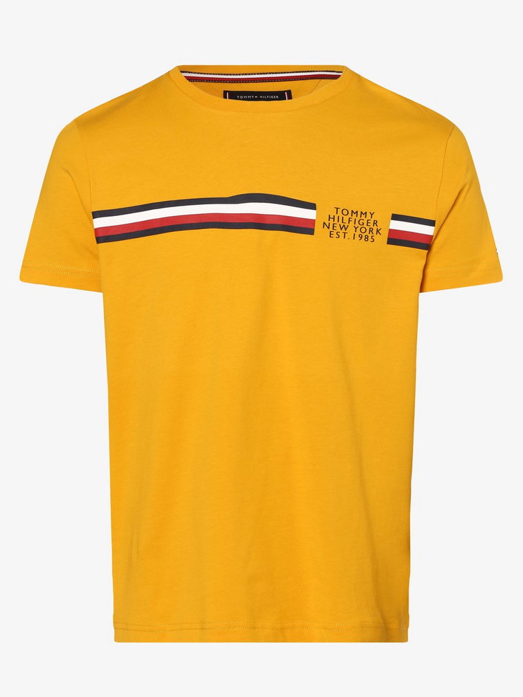 Tommy Hilfiger - T-shirt męski, żółty