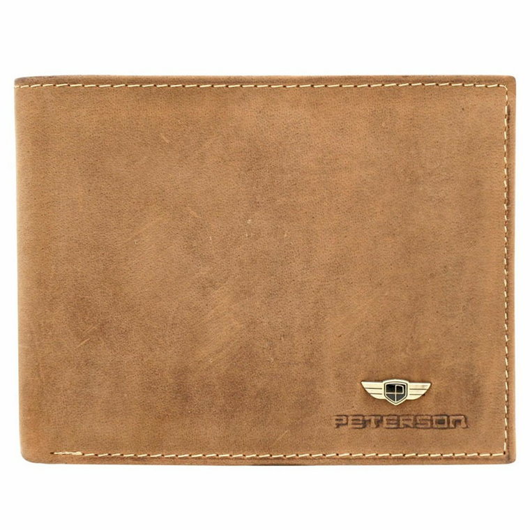 Klasyczny portfel męski z kieszonką na suwak - Peterson