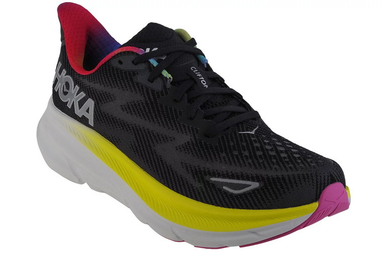 Hoka M Clifton 9 1127895-BAAB, Męskie, Czarne, buty do biegania, tkanina, rozmiar: 41 1/3