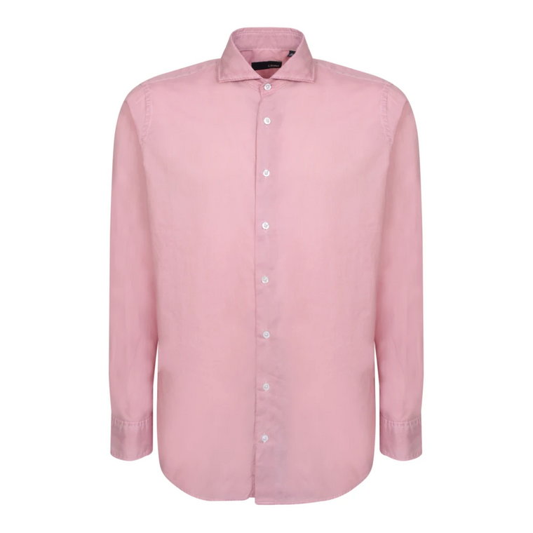 Różowa Koszula z Minimalistycznym Designem Lardini