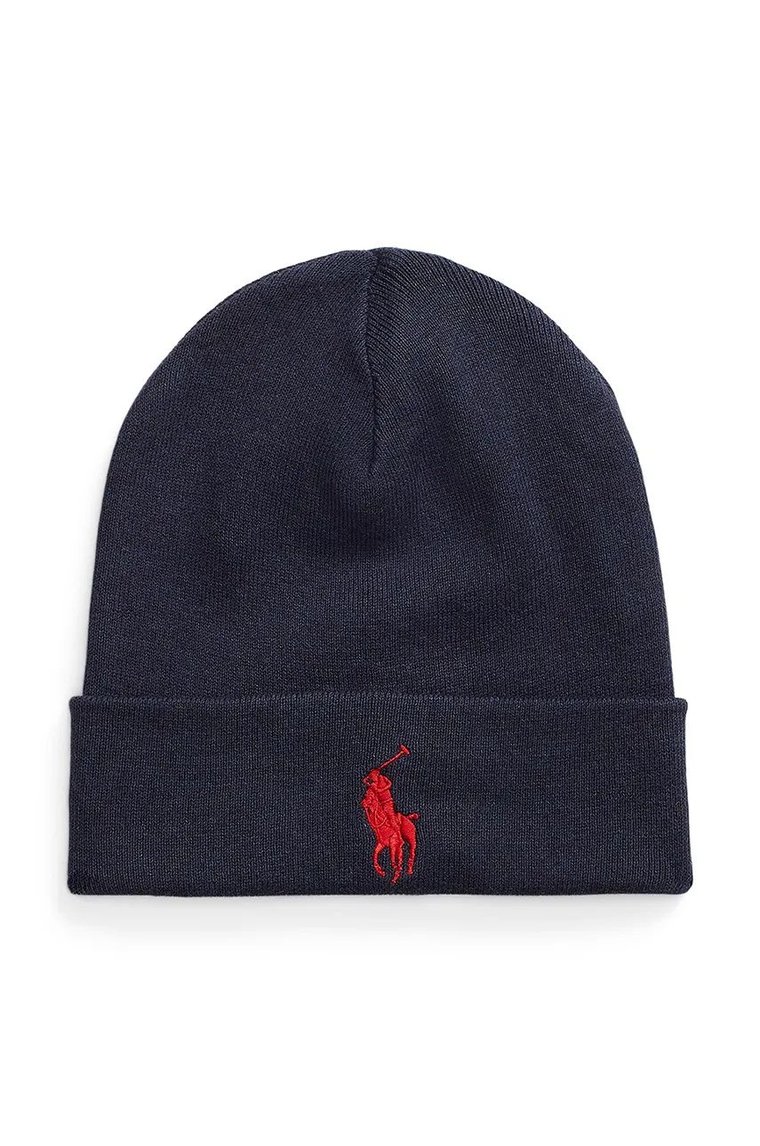 Polo Ralph Lauren czapka bawełniana kolor granatowy bawełniana 710886138