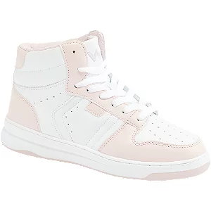 Vty Biało-różowe sneakersy - Damskie - Kolor: Białe - Rozmiar: 40