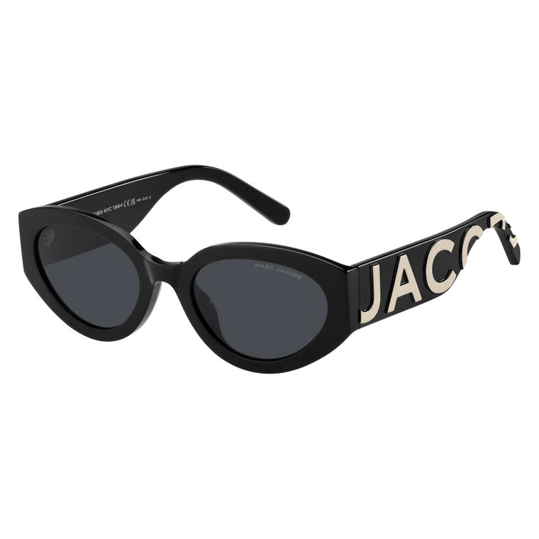 Czarne Białe/Szare Okulary przeciwsłoneczne Marc Jacobs