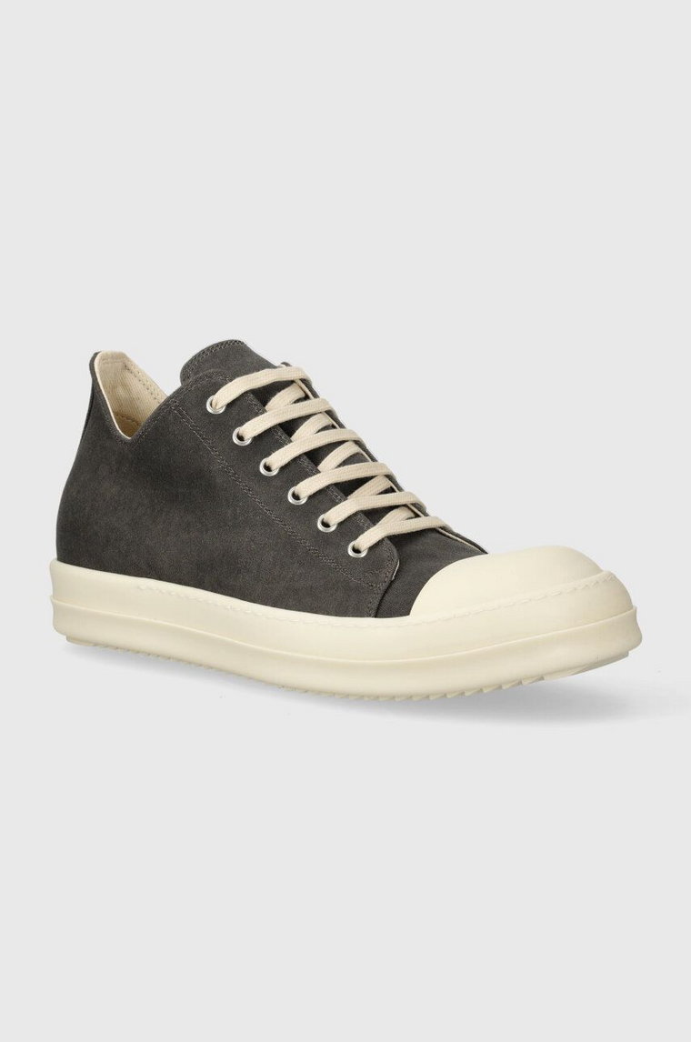 Rick Owens tenisówki Denim Shoes Low Sneaks męskie kolor szary DU01D1802.SCF.7811