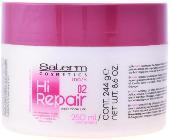 Maska do włosów Salerm Cosmetics Hi Repair Mask 02 250 ml (8420282010597). Maski do włosów