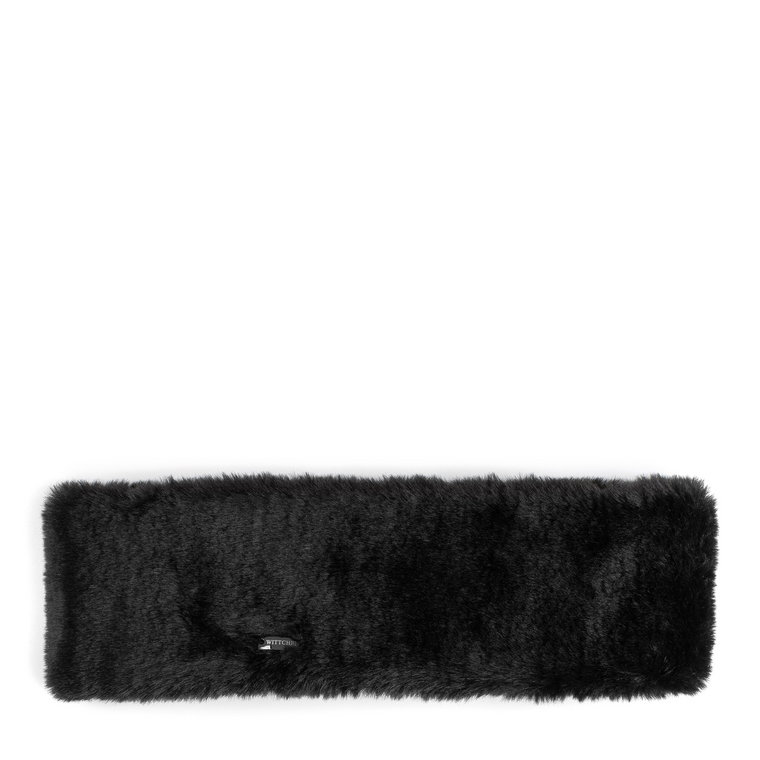 Damska opaska ze sztucznego futerka czarna