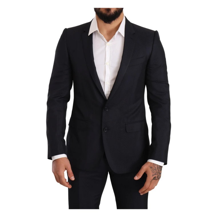 Blue Slim Fit 2 -częściowy garnitur Dolce & Gabbana