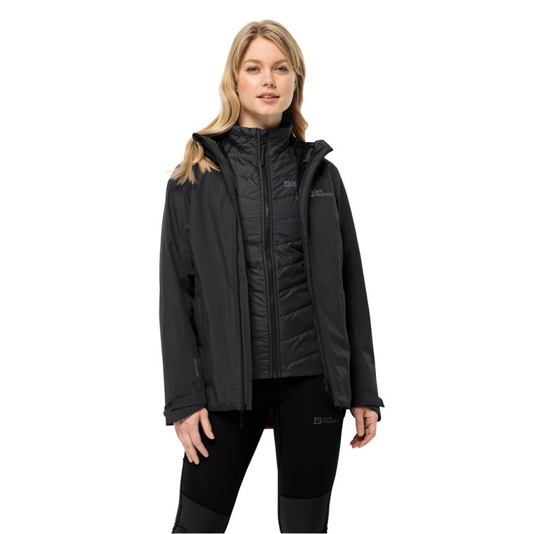 Damska kurtka 3w1 Jack Wolfskin GLAABACH 3IN1 JKT W black - M