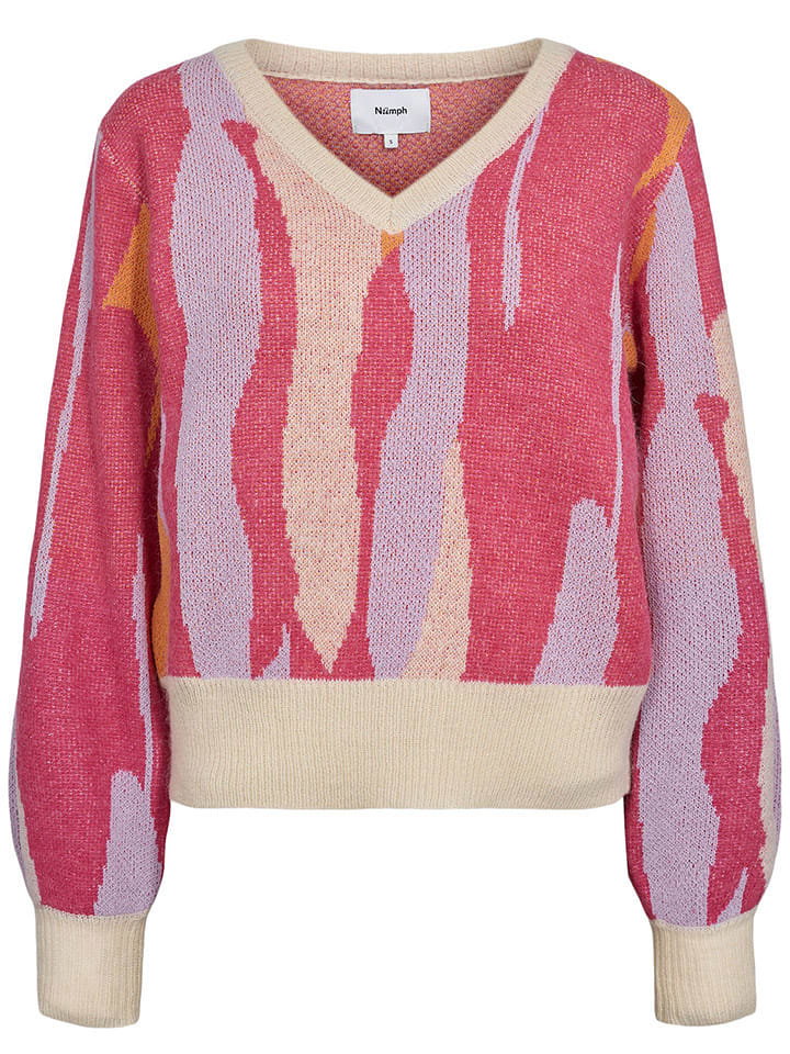 NÜMPH Sweter w kolorze różowym