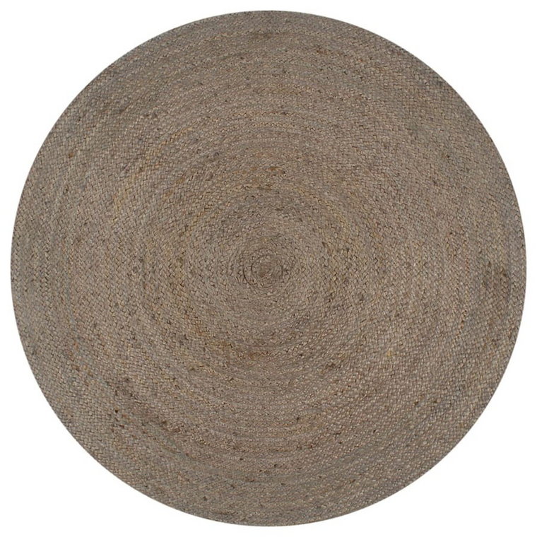 Ręcznie robiony dywanik z juty, okrągły, 90 cm, szary kod: V-133662