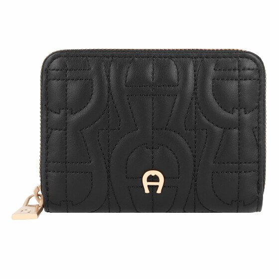 AIGNER Diadora Portfel Skórzany 11.5 cm black