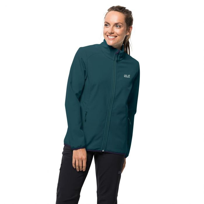 Kurtka softshellowa damska  Jack Wolfskin Northern Heights dark jade - XS