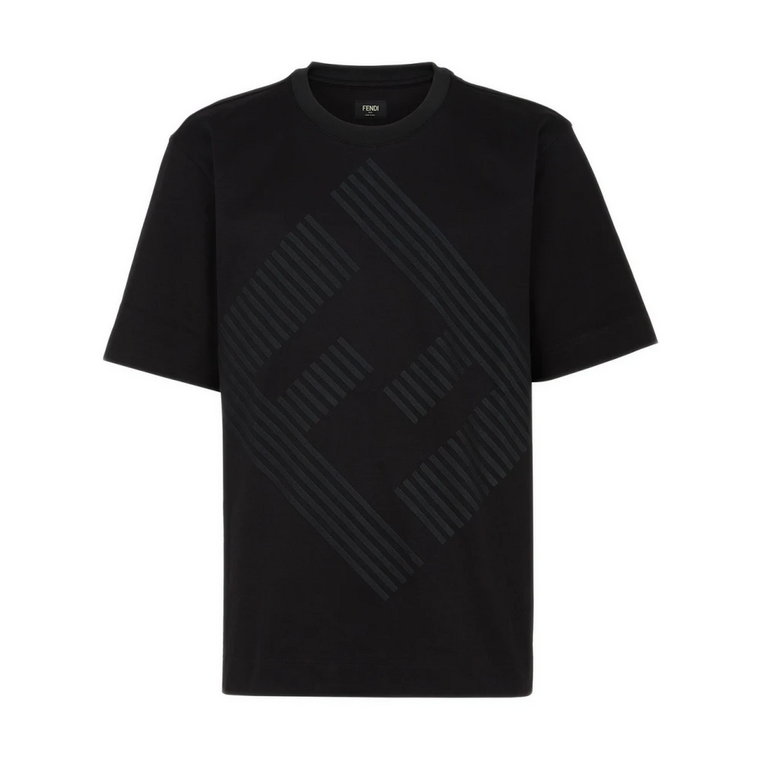 Czarne Oversized T-shirty i Pola Fendi