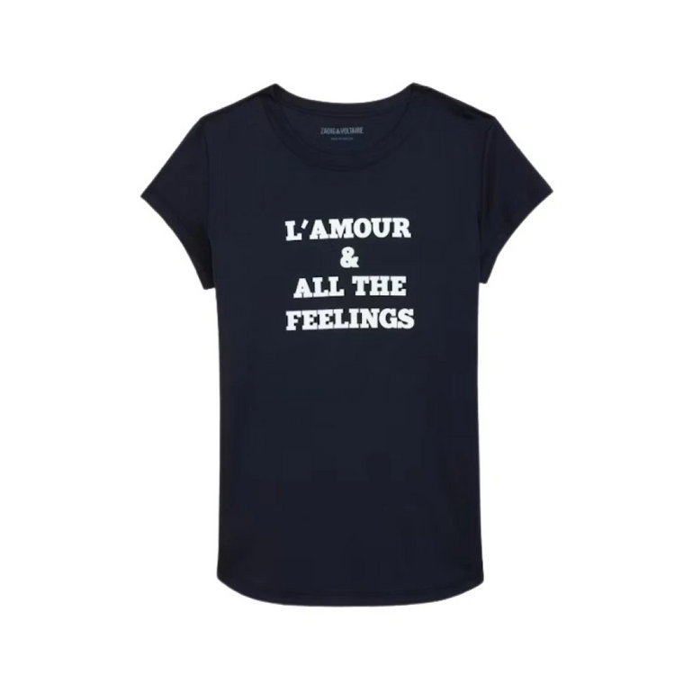 Niebieskie T-shirty i Pola Woop Amour Zadig & Voltaire