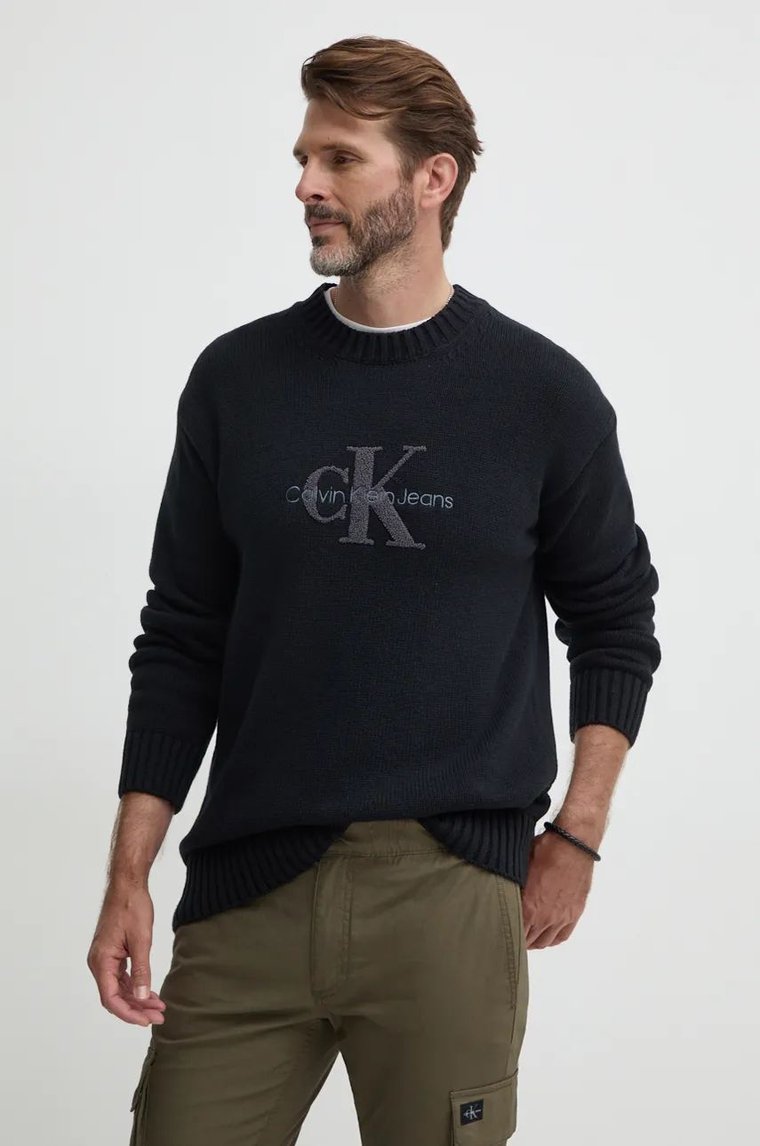 Calvin Klein Jeans sweter męski kolor czarny  J30J326887