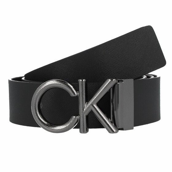 Calvin Klein CK Metal Pas Skórzany black 105 cm